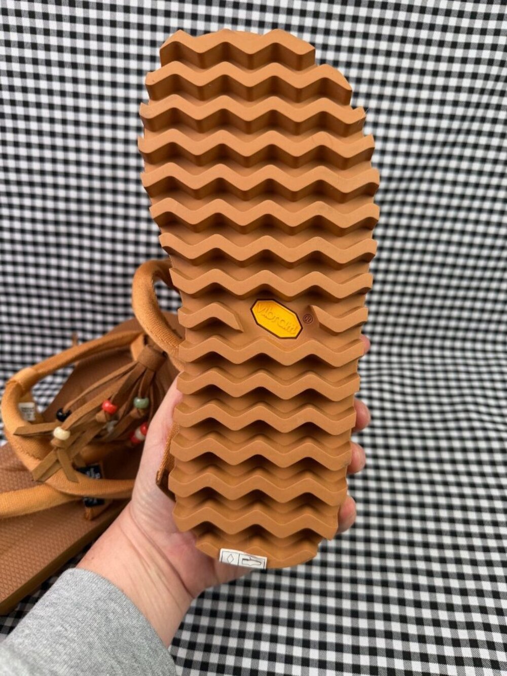 Alanui x Suicoke Platform Sandals Brown Beaded Vibram Sole NWOB Women's US 9 - Picture 6 of 8
